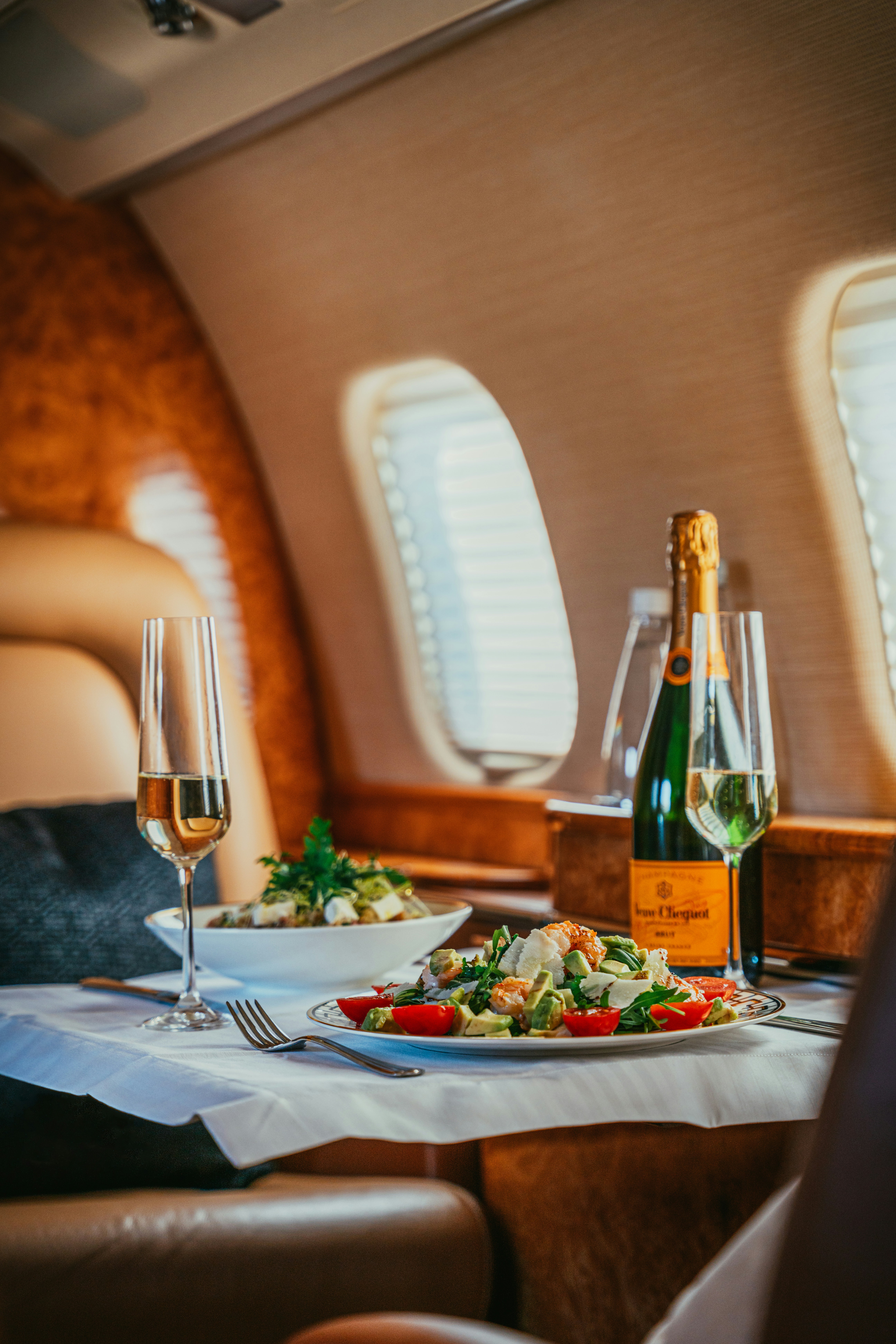 A luxury private jet